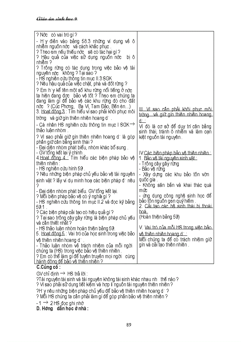 image for page Giáo án sinh 9 năm học 2010 2011