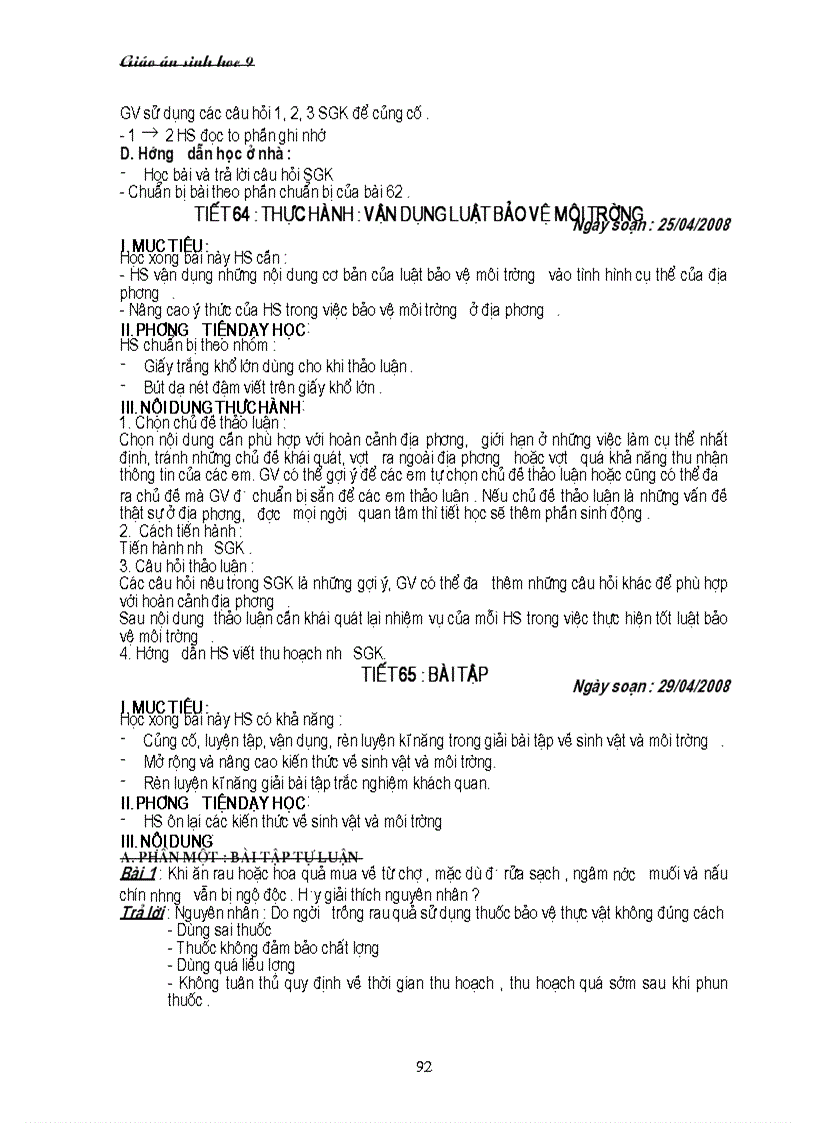 image for page Giáo án sinh 9 năm học 2010 2011