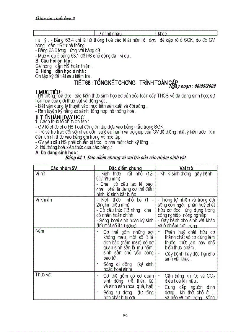 image for page Giáo án sinh 9 năm học 2010 2011