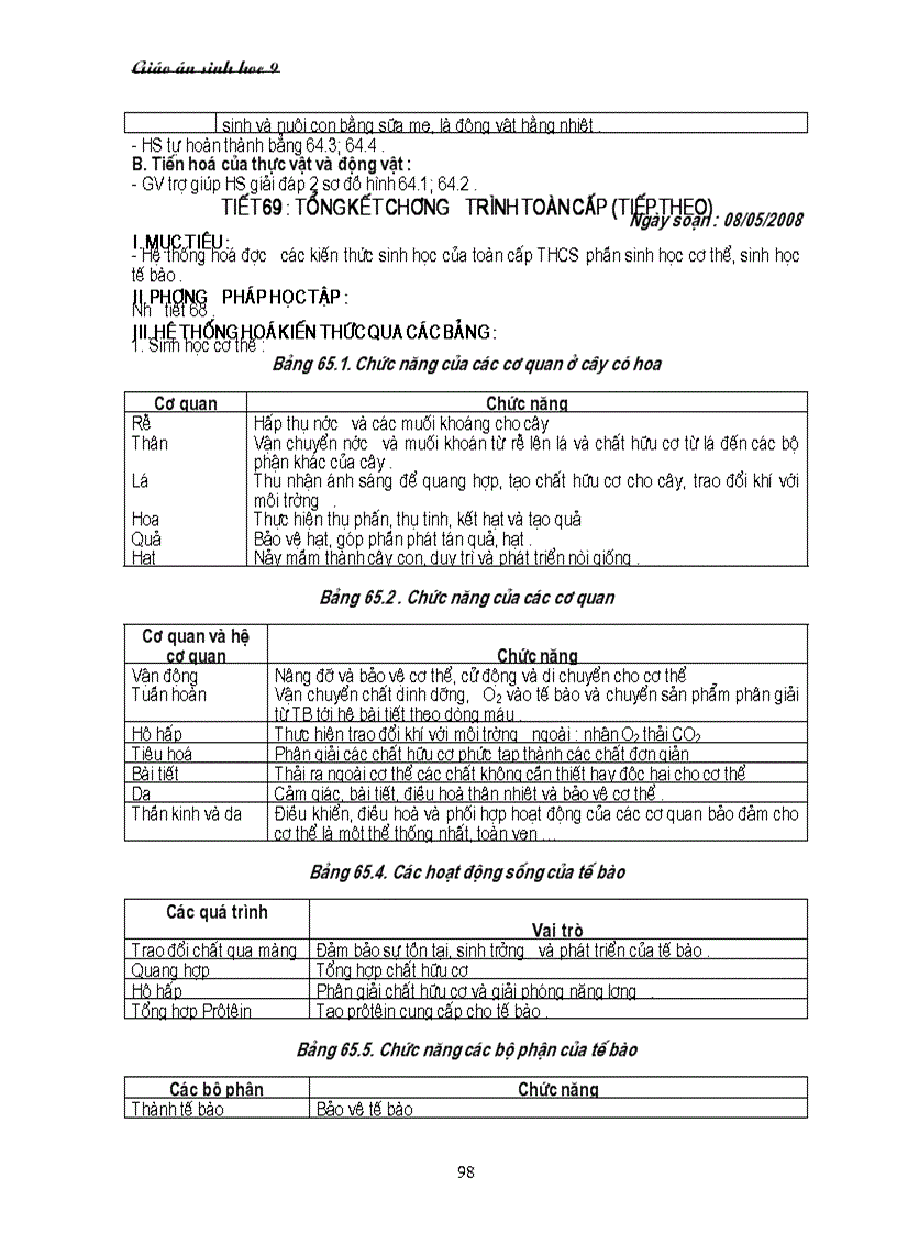 image for page Giáo án sinh 9 năm học 2010 2011