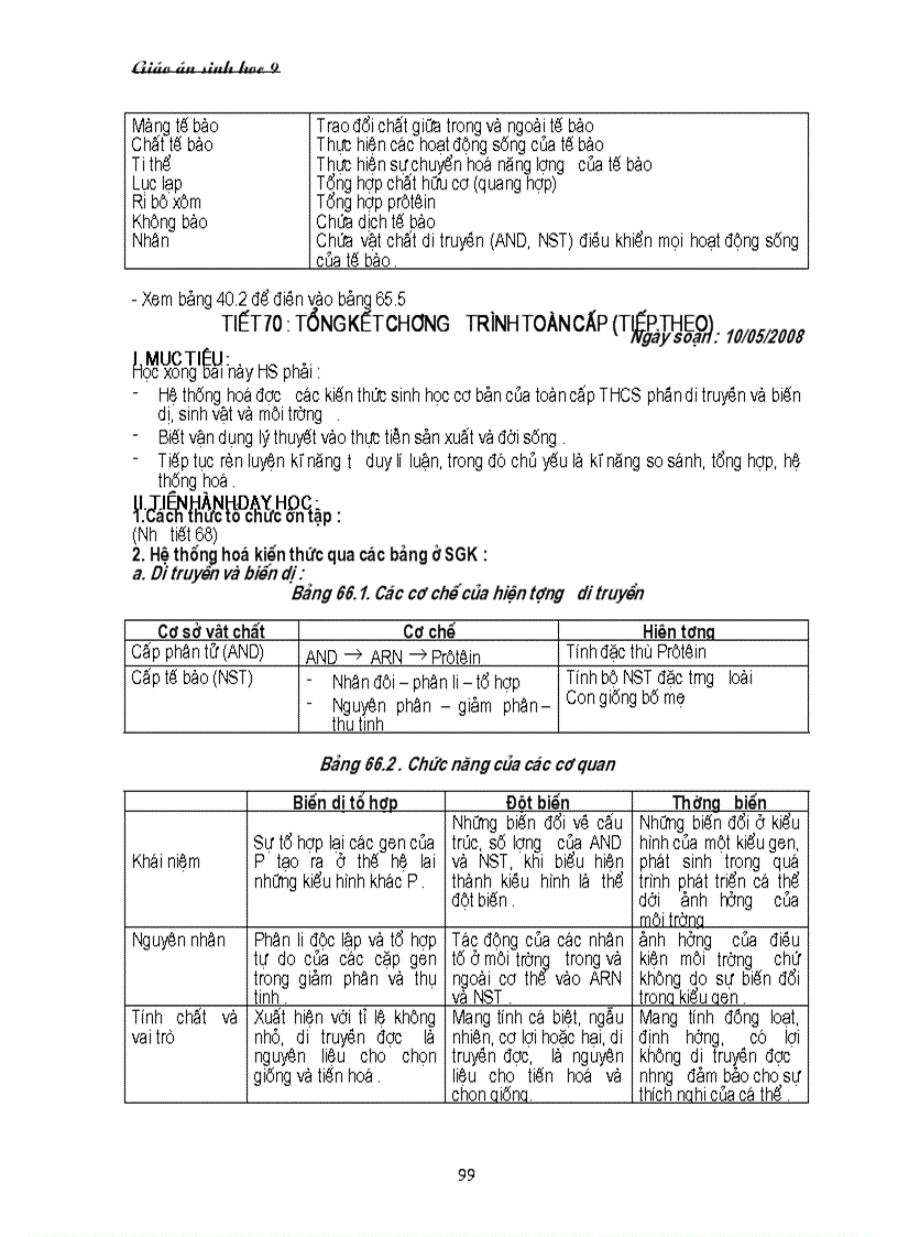 image for page Giáo án sinh 9 năm học 2010 2011