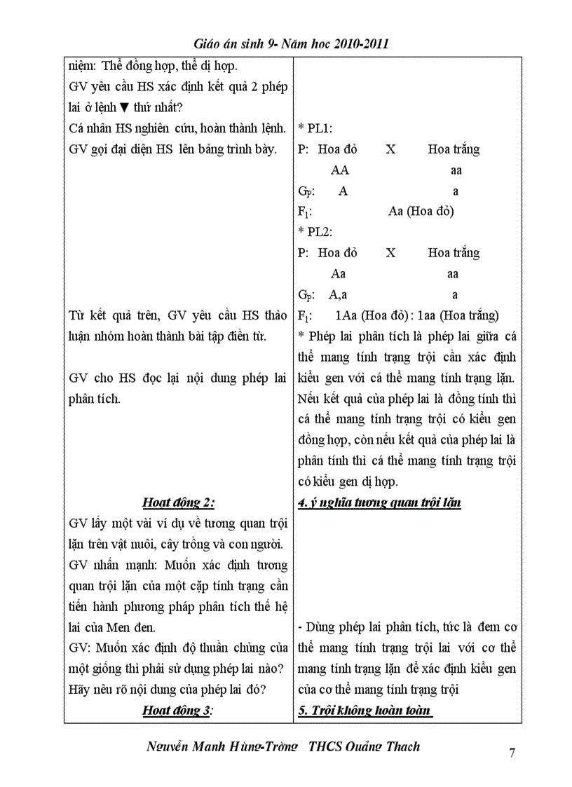 image for page Giao an Sinh 9 Theo chuan kien thuc ky nang