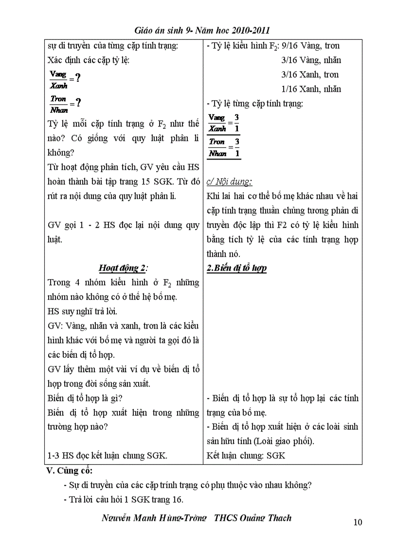 image for page Giao an Sinh 9 Theo chuan kien thuc ky nang