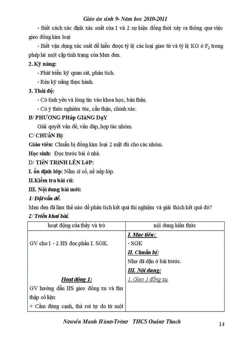 image for page Giao an Sinh 9 Theo chuan kien thuc ky nang