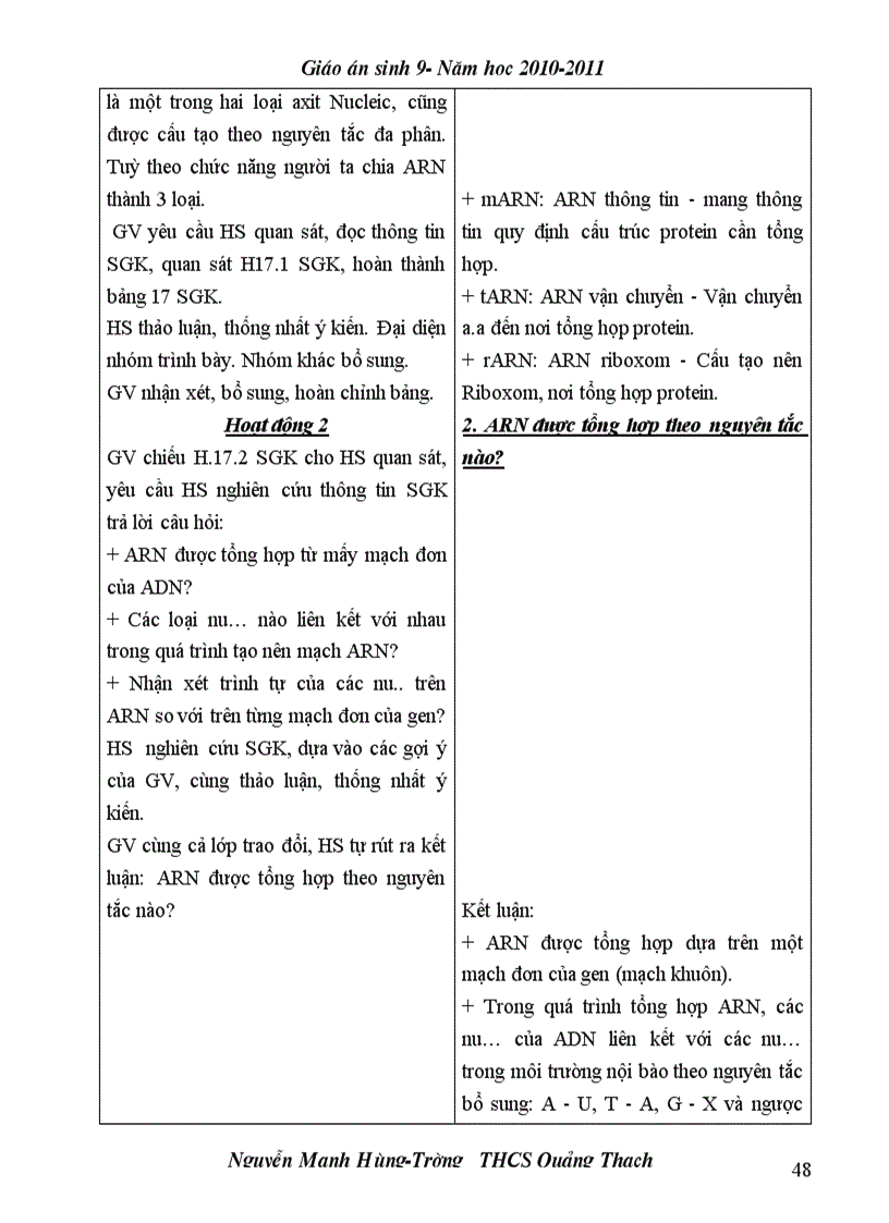 image for page Giao an Sinh 9 Theo chuan kien thuc ky nang