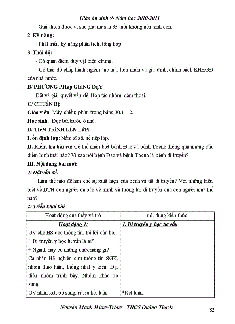 image for page Giao an Sinh 9 Theo chuan kien thuc ky nang