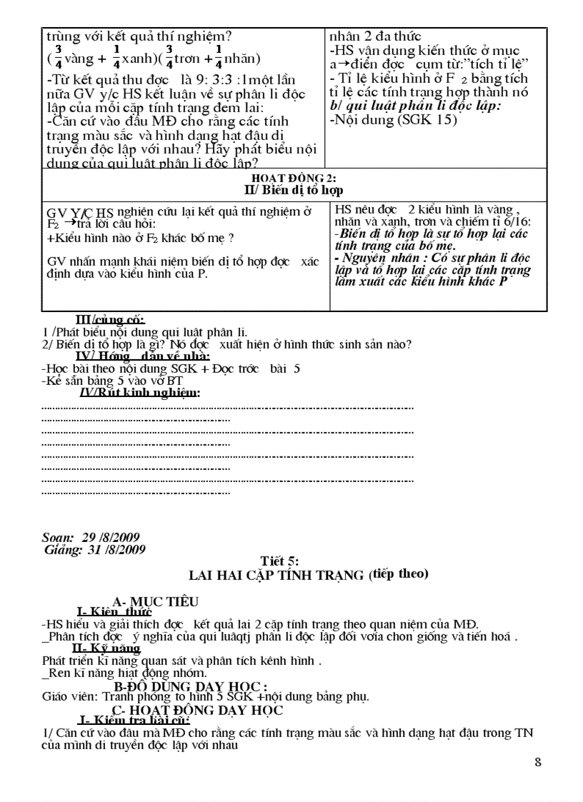 image for page Giáo án sinh 9 tiết 1 đến tiết 66