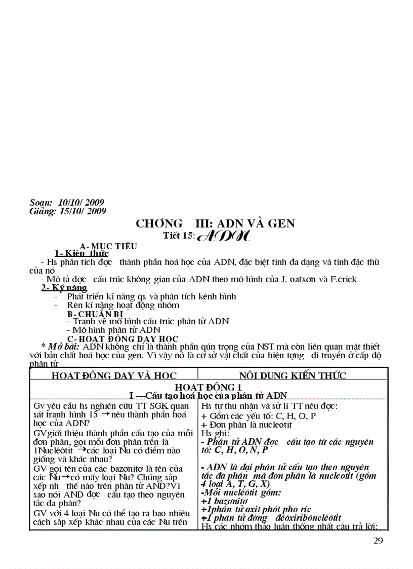 image for page Giáo án sinh 9 tiết 1 đến tiết 66