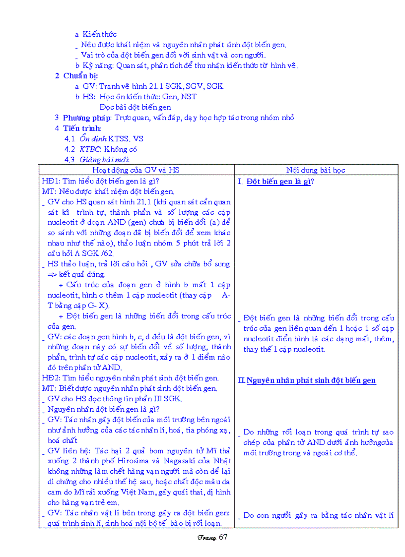 image for page Giao an sinh 9 Tiet 1 24