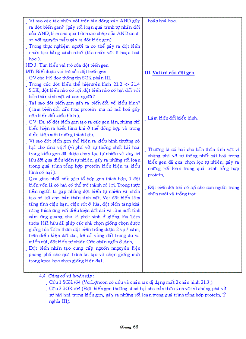 image for page Giao an sinh 9 Tiet 1 24