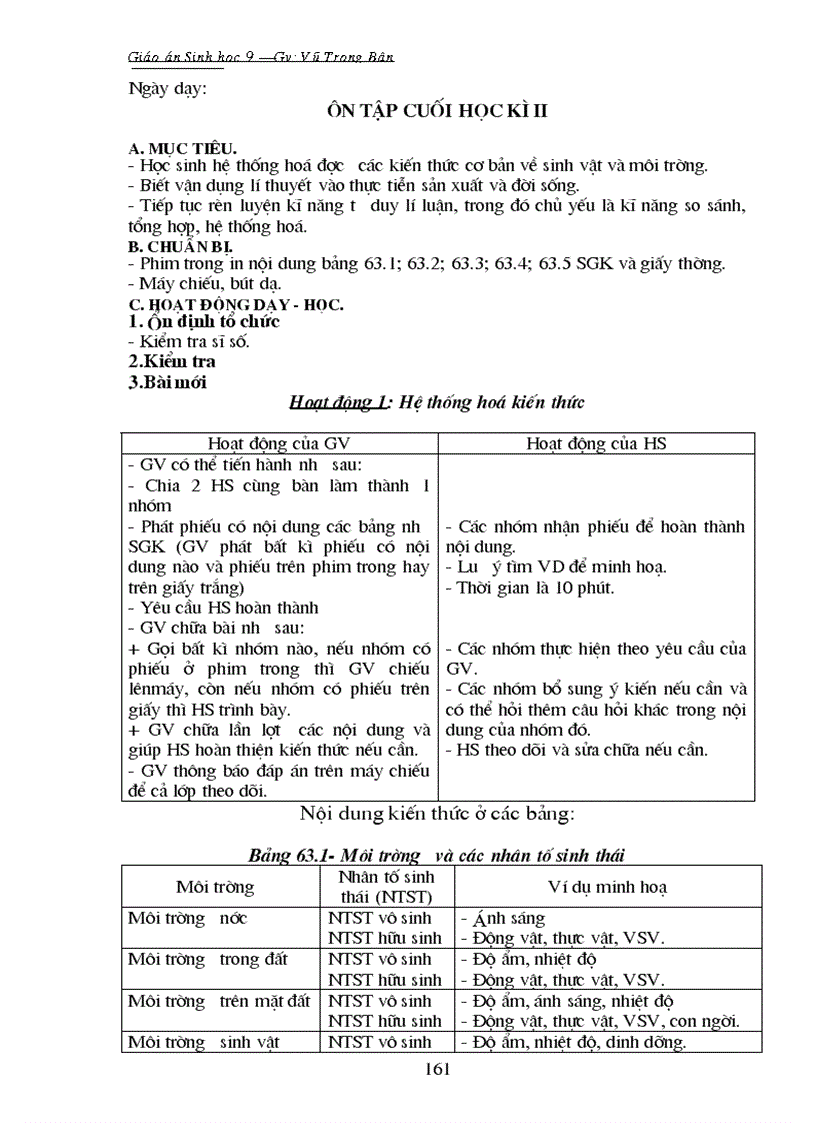 image for page Giáo án sinh 9 trọn bộ Bân