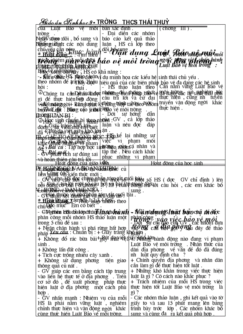 image for page Giáo án Sinh 9 trọn bộ mới