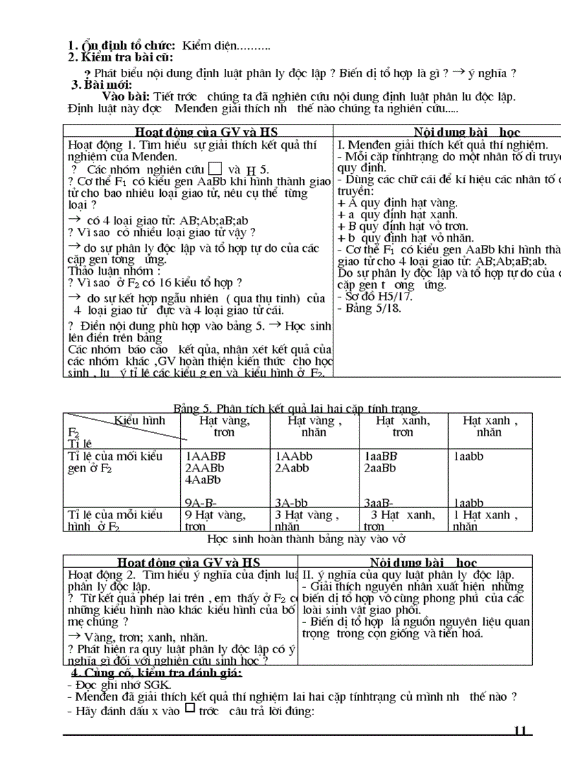 image for page GIÁO ÁN SINH 9 Tuấn 1 đến hết tuần 19