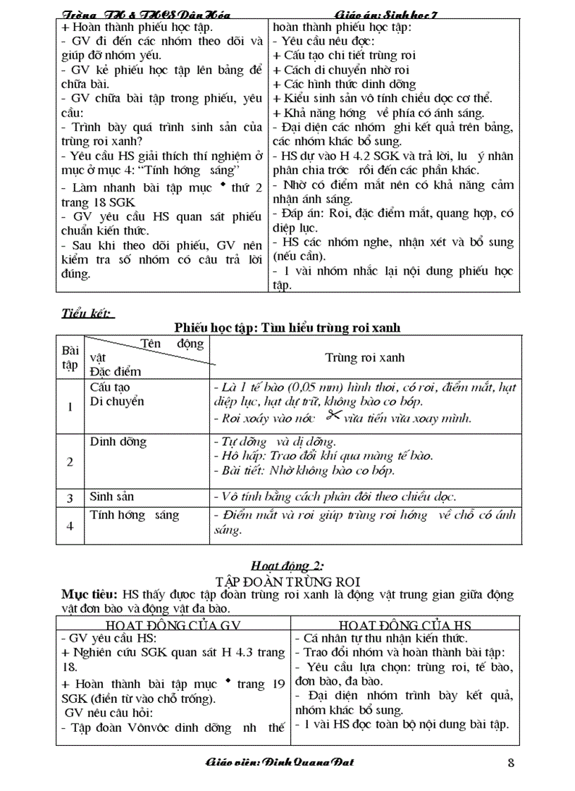 image for page Giao an sinh hoc 7