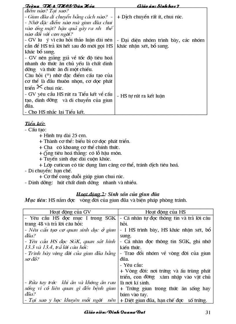 image for page Giao an sinh hoc 7