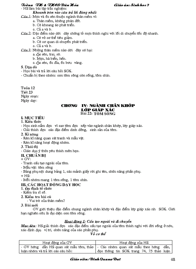 image for page Giao an sinh hoc 7