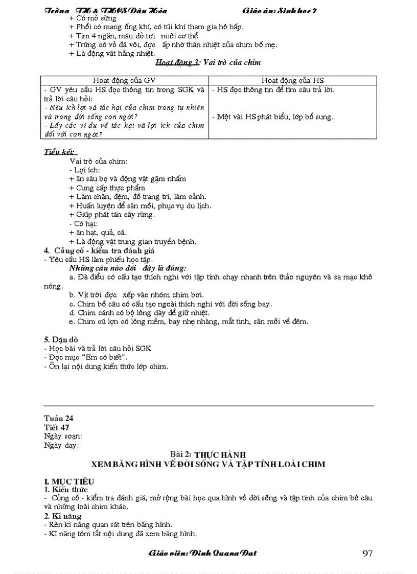 image for page Giao an sinh hoc 7