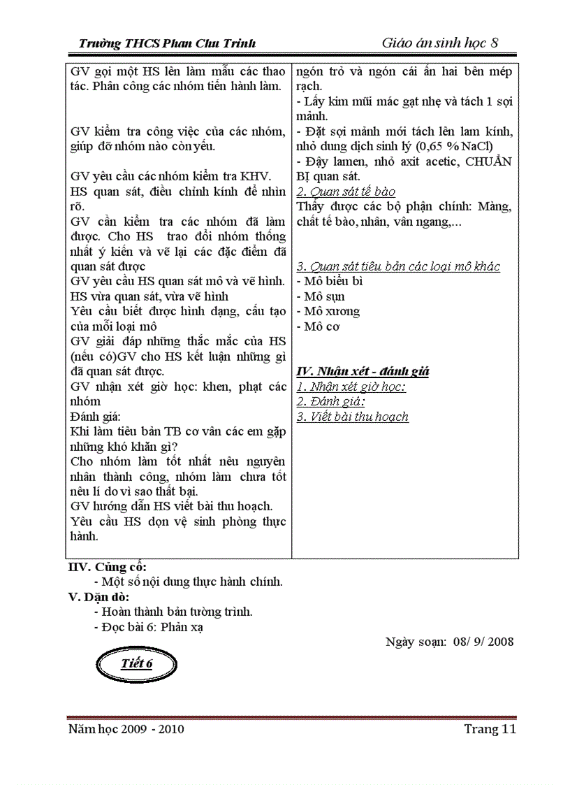 image for page Giao an sinh hoc 8 tron bo