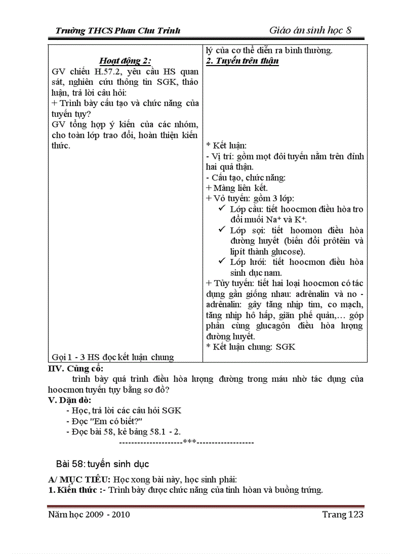 image for page Giao an sinh hoc 8 tron bo