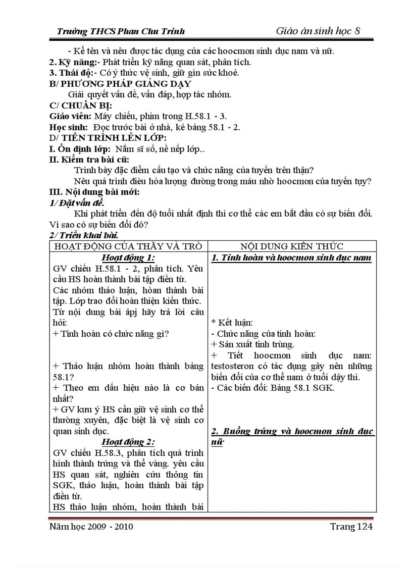 image for page Giao an sinh hoc 8 tron bo