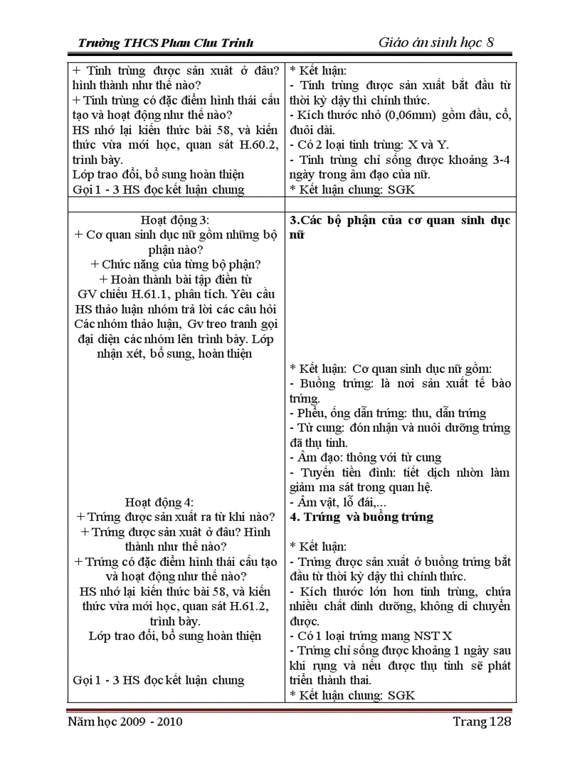 image for page Giao an sinh hoc 8 tron bo