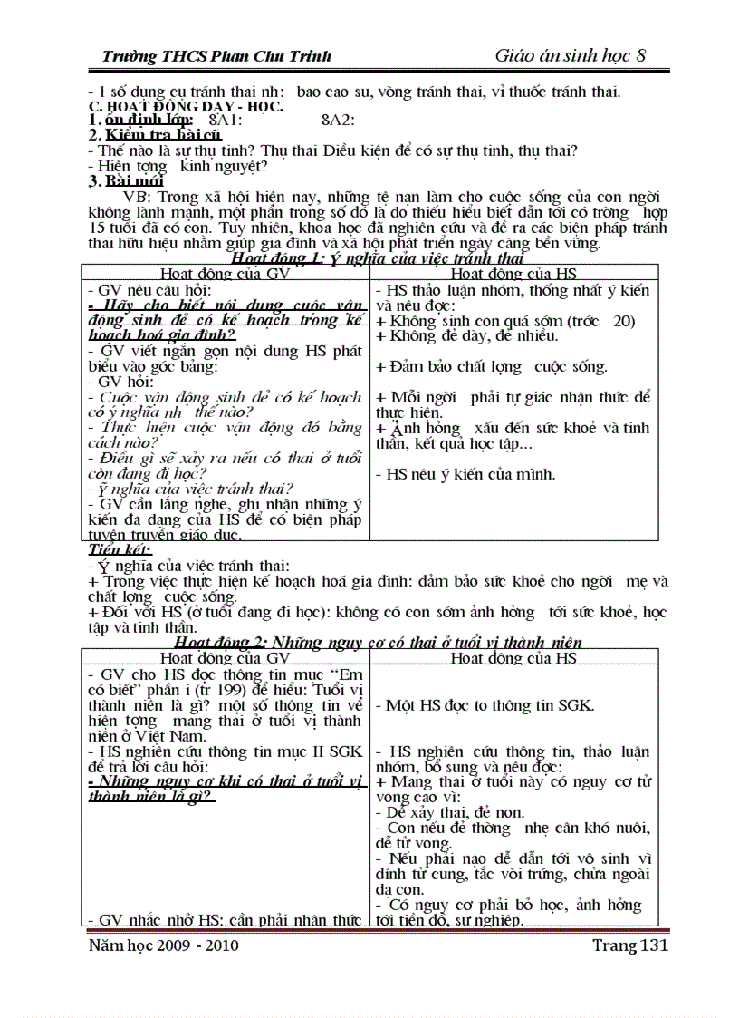 image for page Giao an sinh hoc 8 tron bo