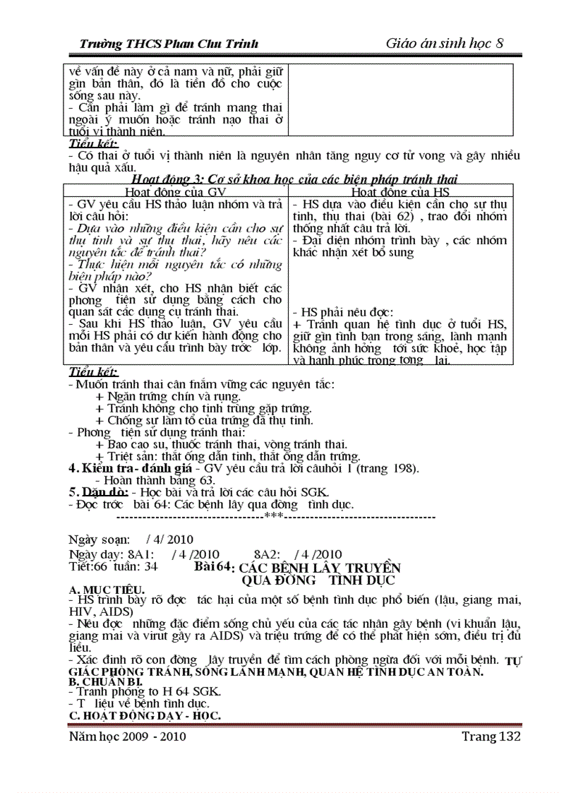 image for page Giao an sinh hoc 8 tron bo