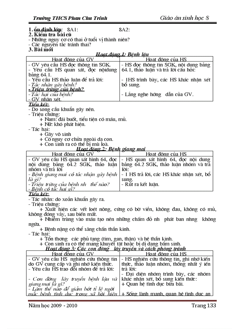 image for page Giao an sinh hoc 8 tron bo