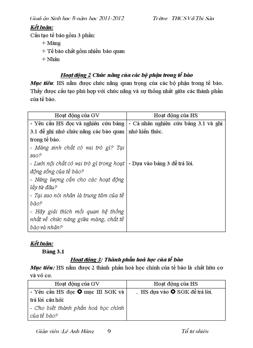 image for page Giao an sinh hoc 8