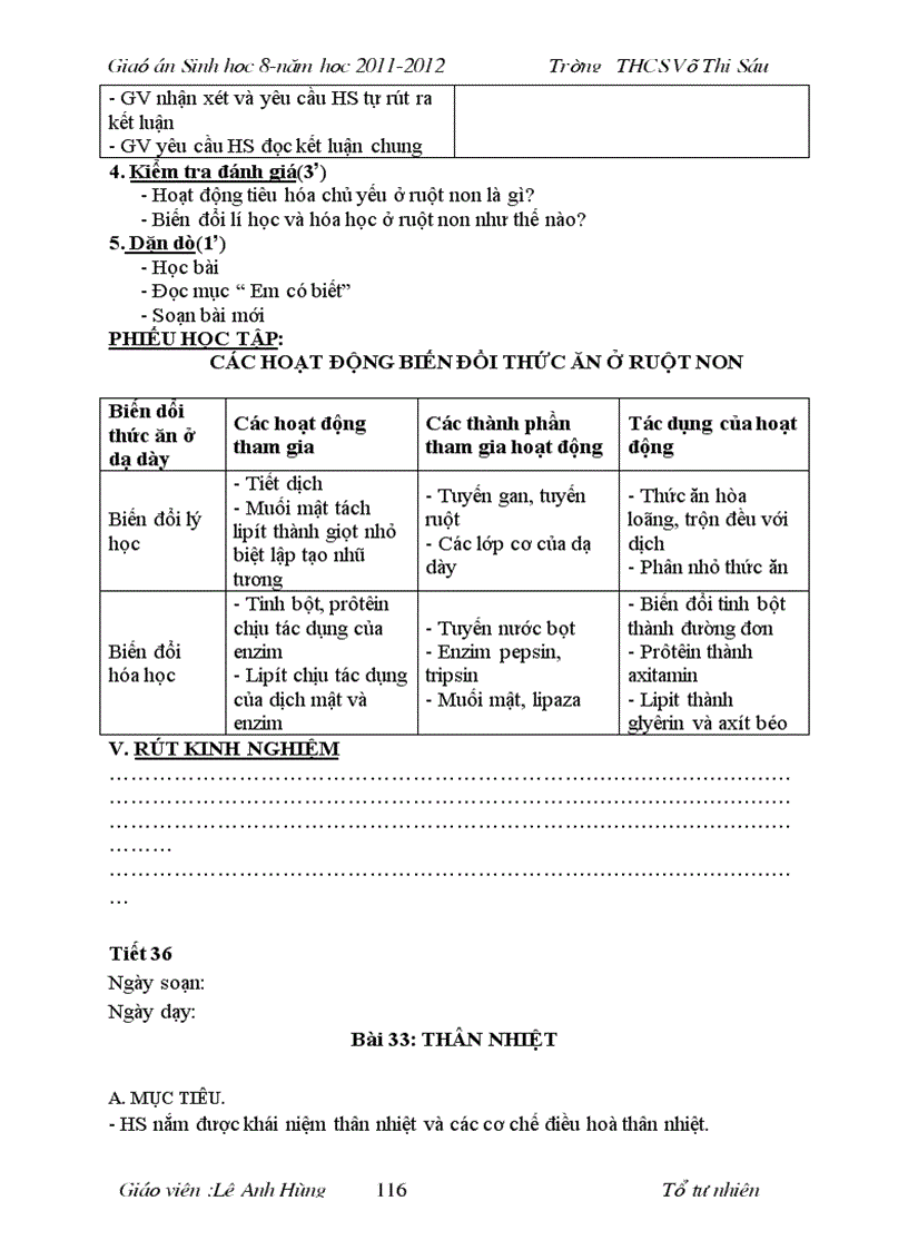 image for page Giao an sinh hoc 8