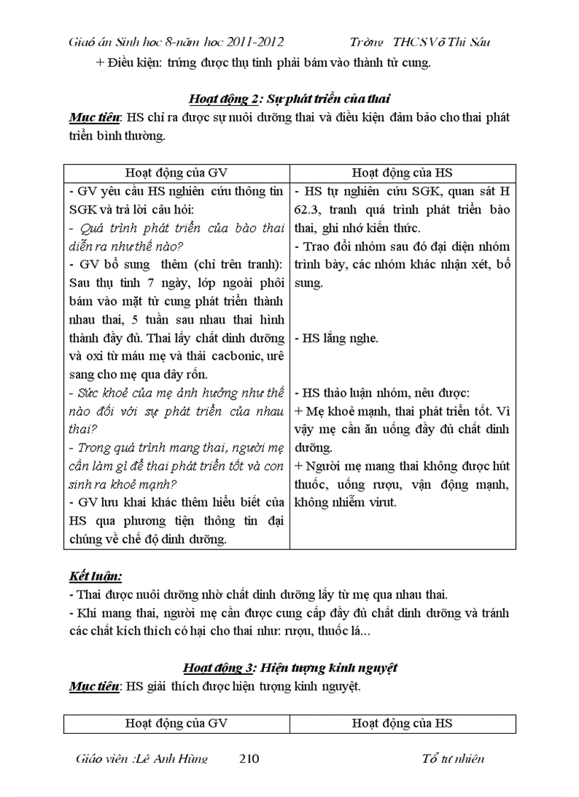 image for page Giao an sinh hoc 8