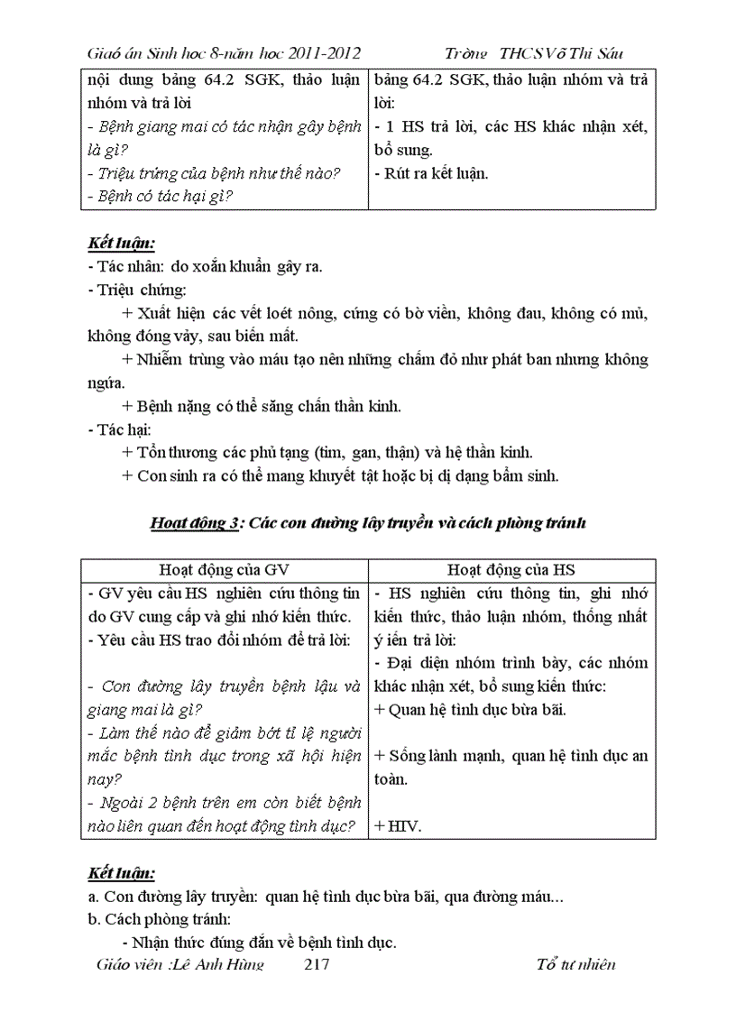 image for page Giao an sinh hoc 8