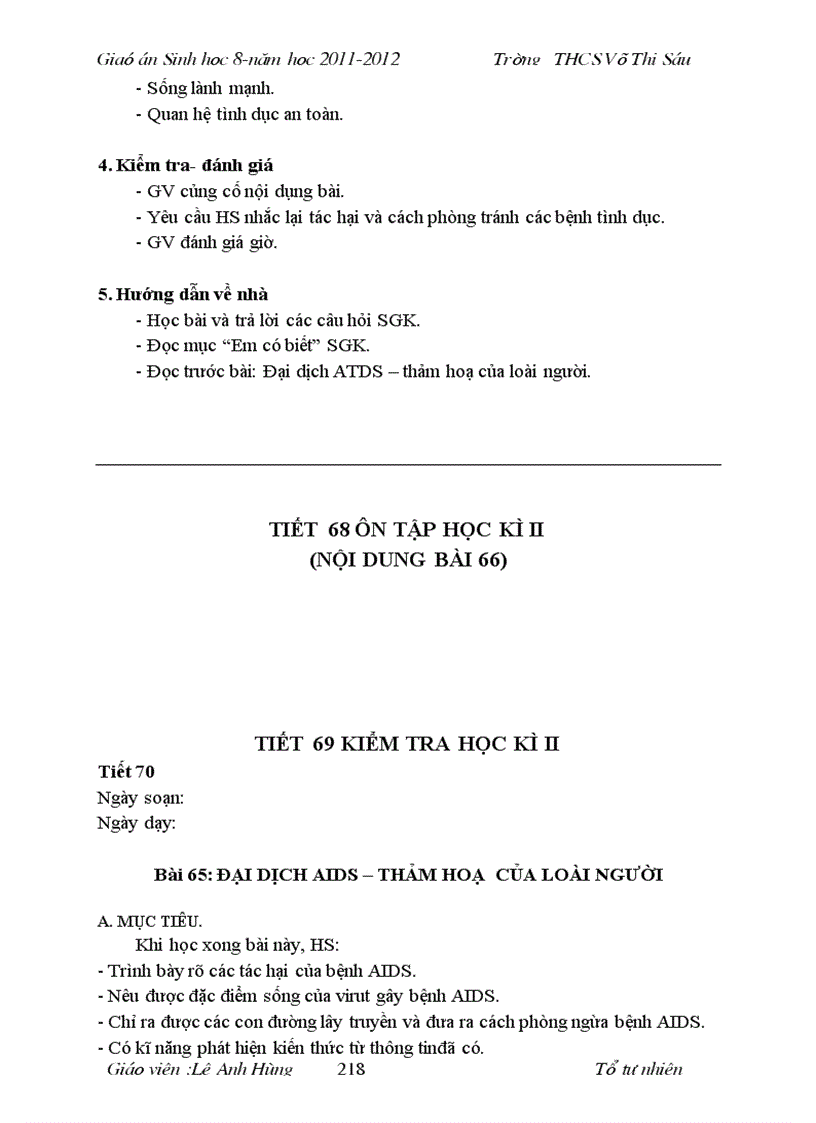 image for page Giao an sinh hoc 8