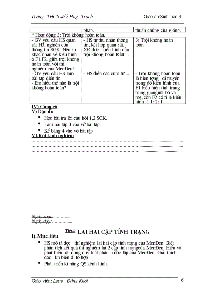 image for page Giao an sinh hoc 9 3 cot moi nhat