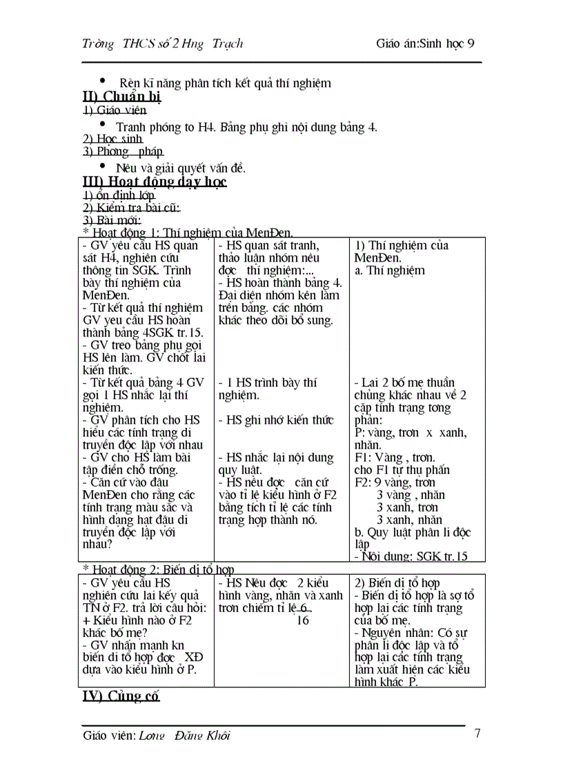 image for page Giao an sinh hoc 9 3 cot moi nhat