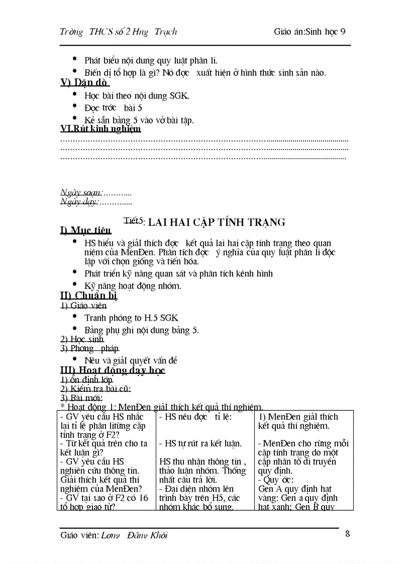 image for page Giao an sinh hoc 9 3 cot moi nhat