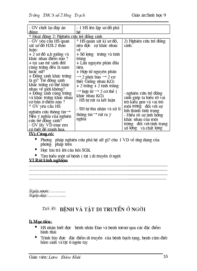 image for page Giao an sinh hoc 9 3 cot moi nhat