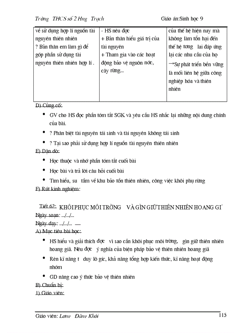 image for page Giao an sinh hoc 9 3 cot moi nhat