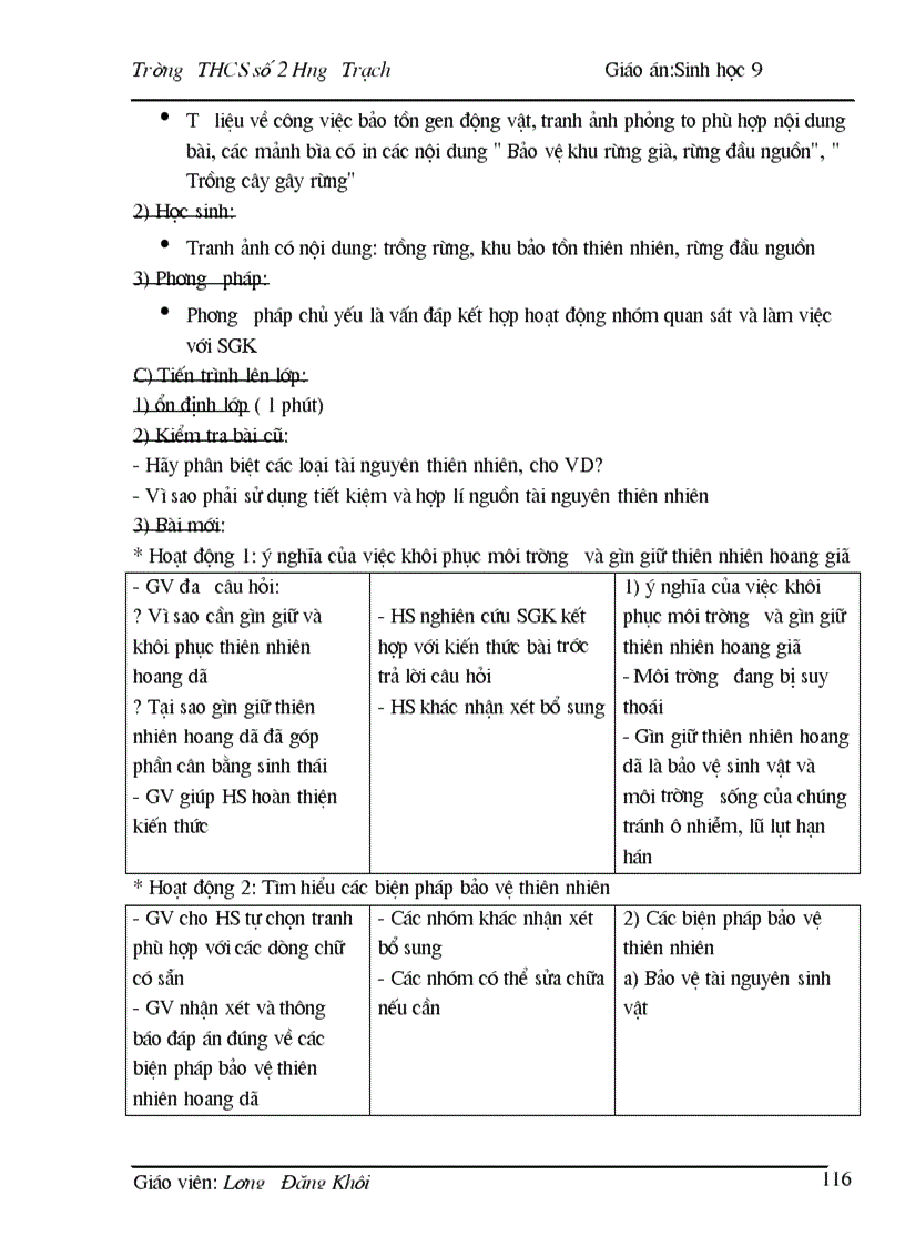 image for page Giao an sinh hoc 9 3 cot moi nhat