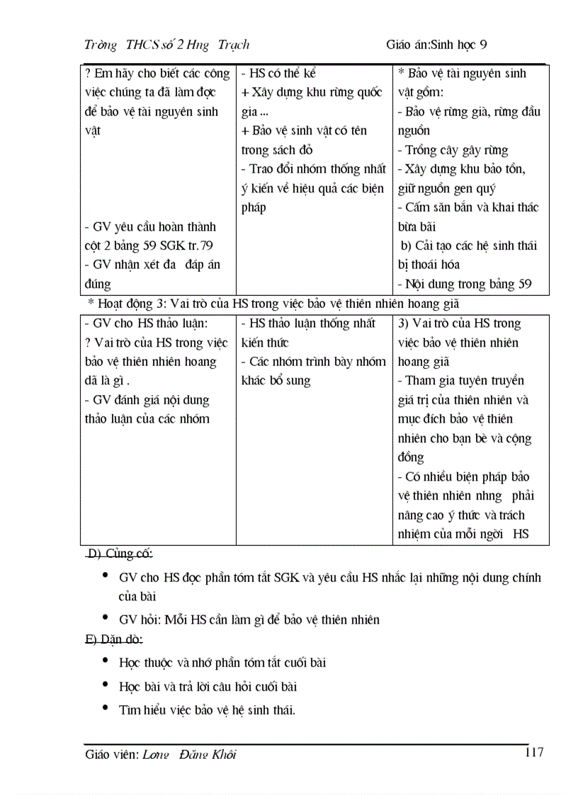 image for page Giao an sinh hoc 9 3 cot moi nhat