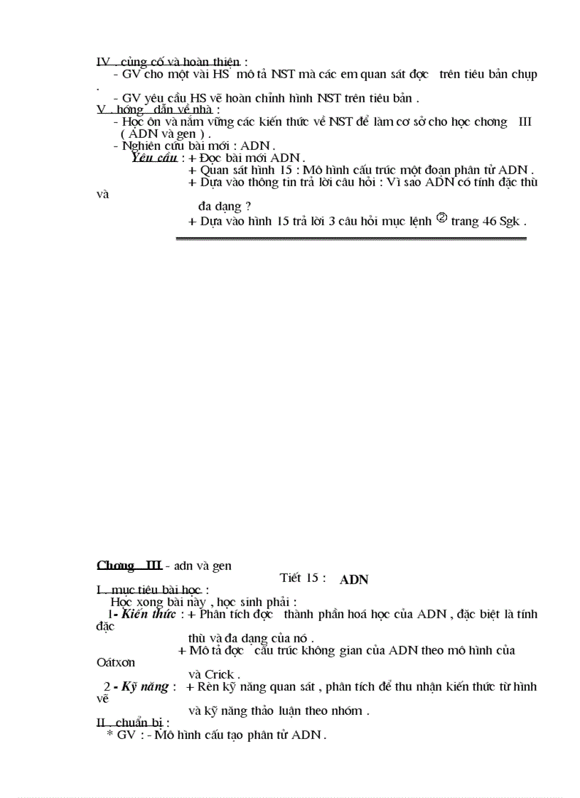 image for page Giáo án Sinh học 9 chuẩn kiến thức kỹ năng mới
