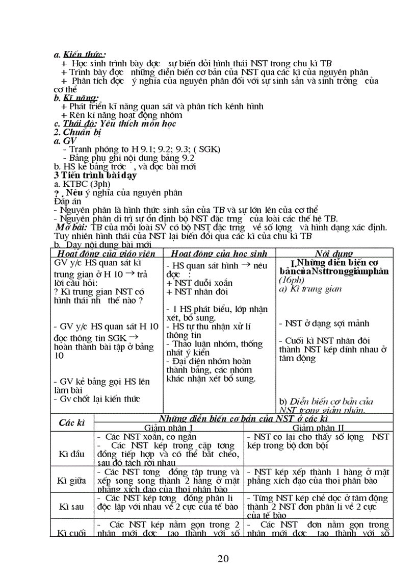 image for page Giáo án Sinh học 9 đầy đủ