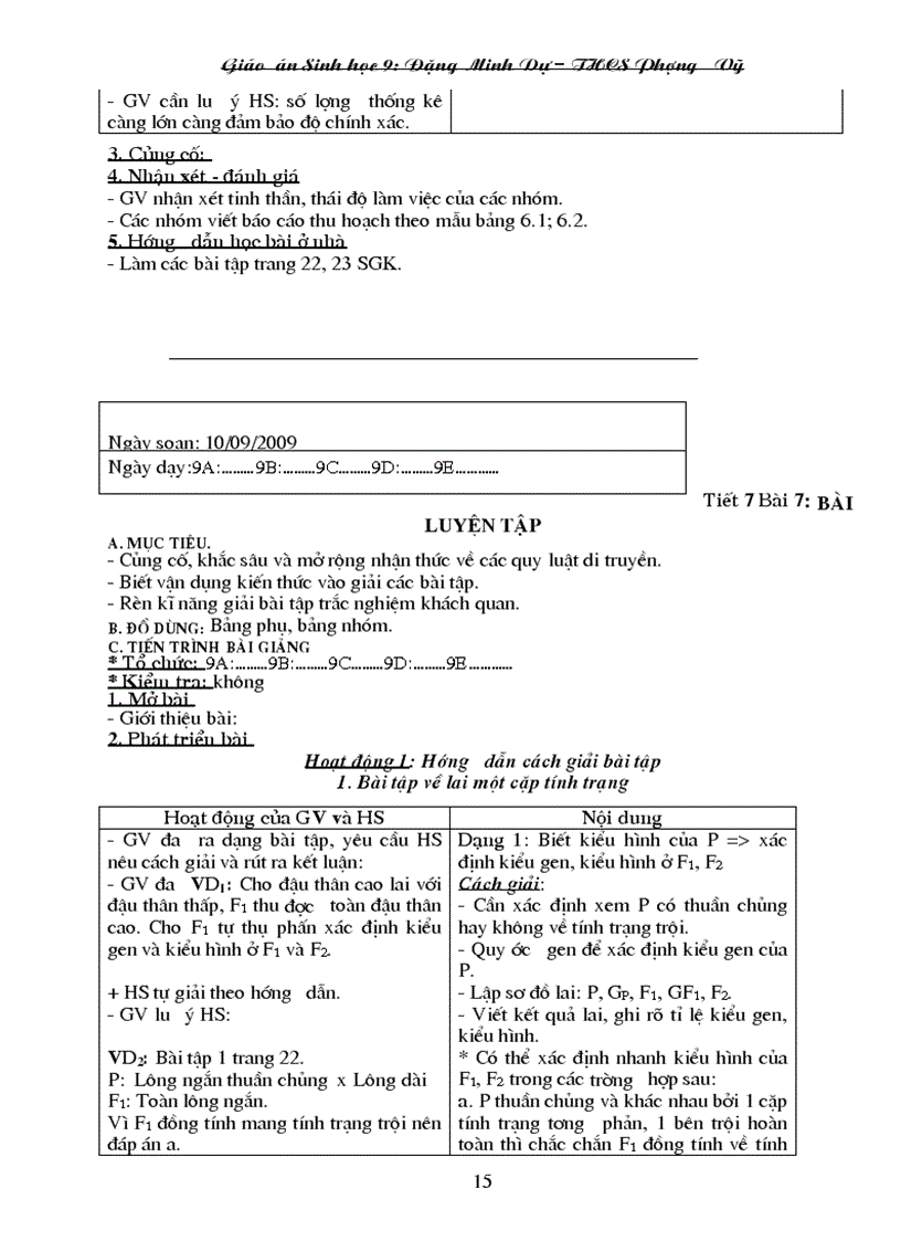 image for page Giao an Sinh hoc 9 nam hoc 2010 2011 Chuan