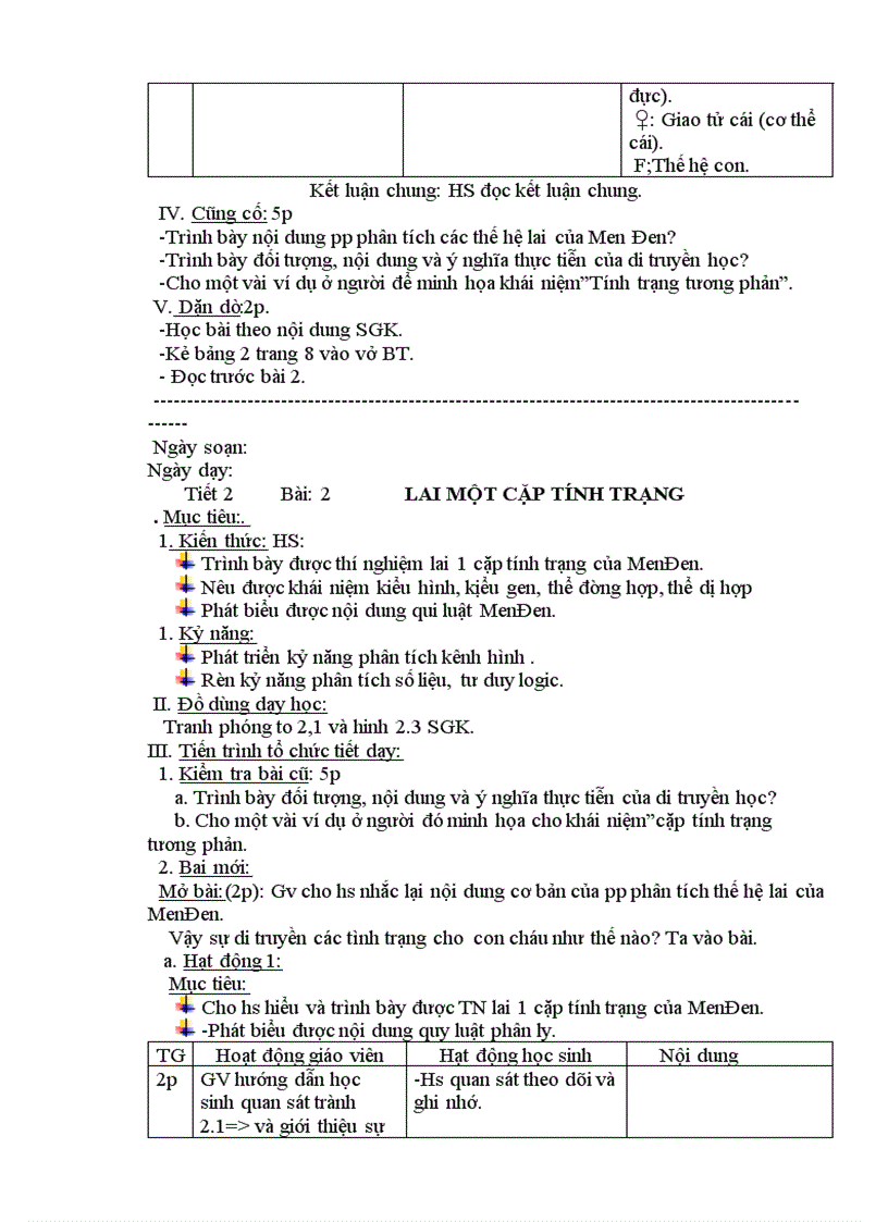 image for page Giáo án sinh học 9 trọn bộ 3cột hà giang