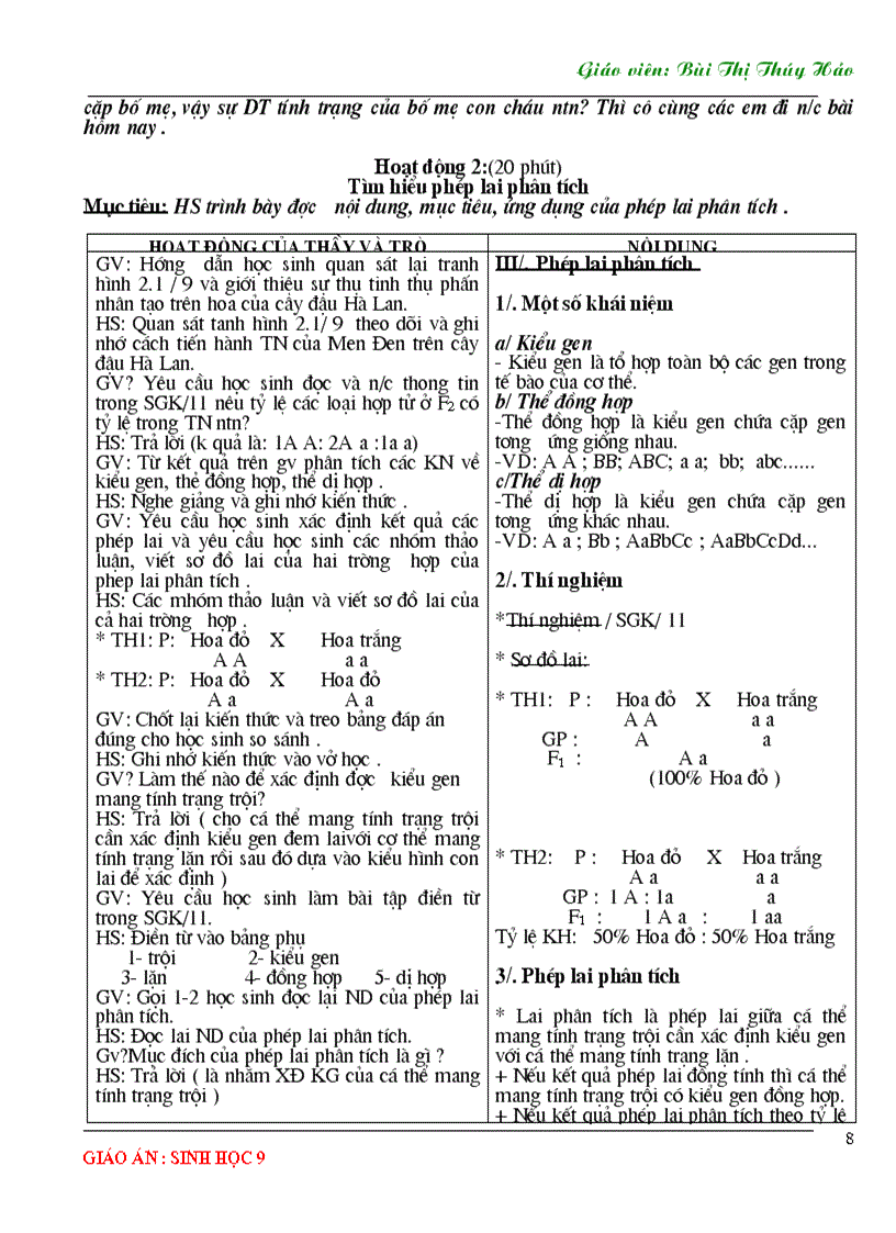 image for page Giao an sinh hoc 9 tron bo 1