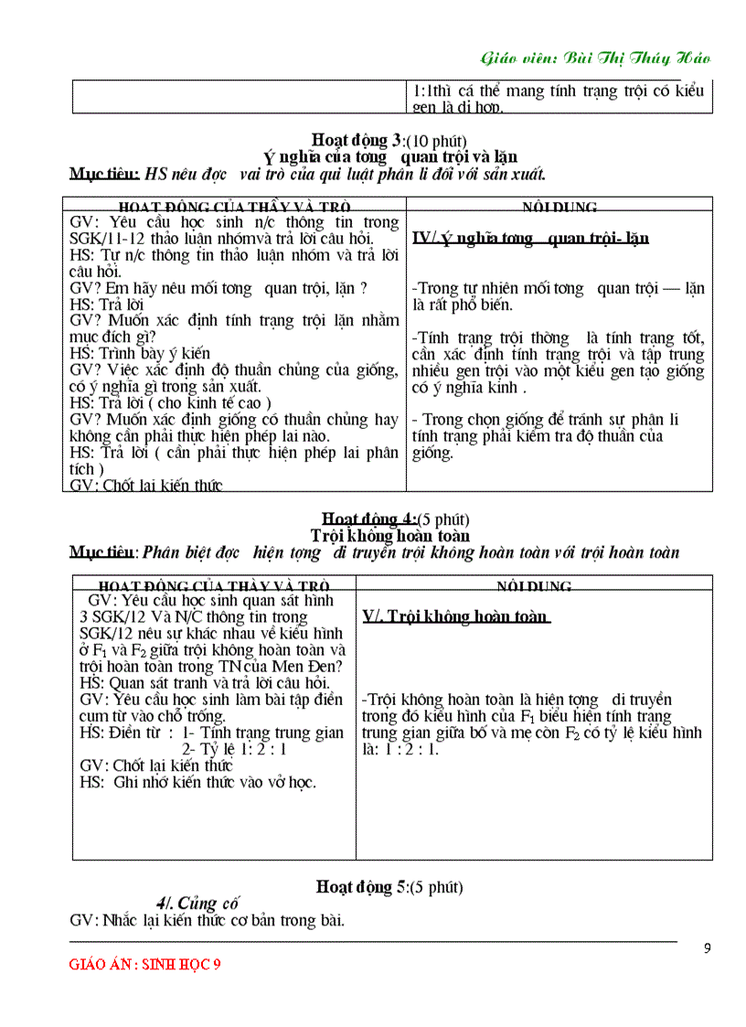 image for page Giao an sinh hoc 9 tron bo 1