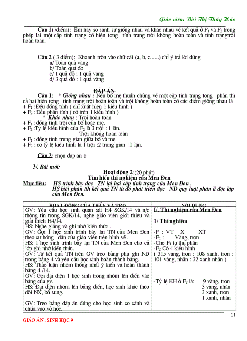 image for page Giao an sinh hoc 9 tron bo 1