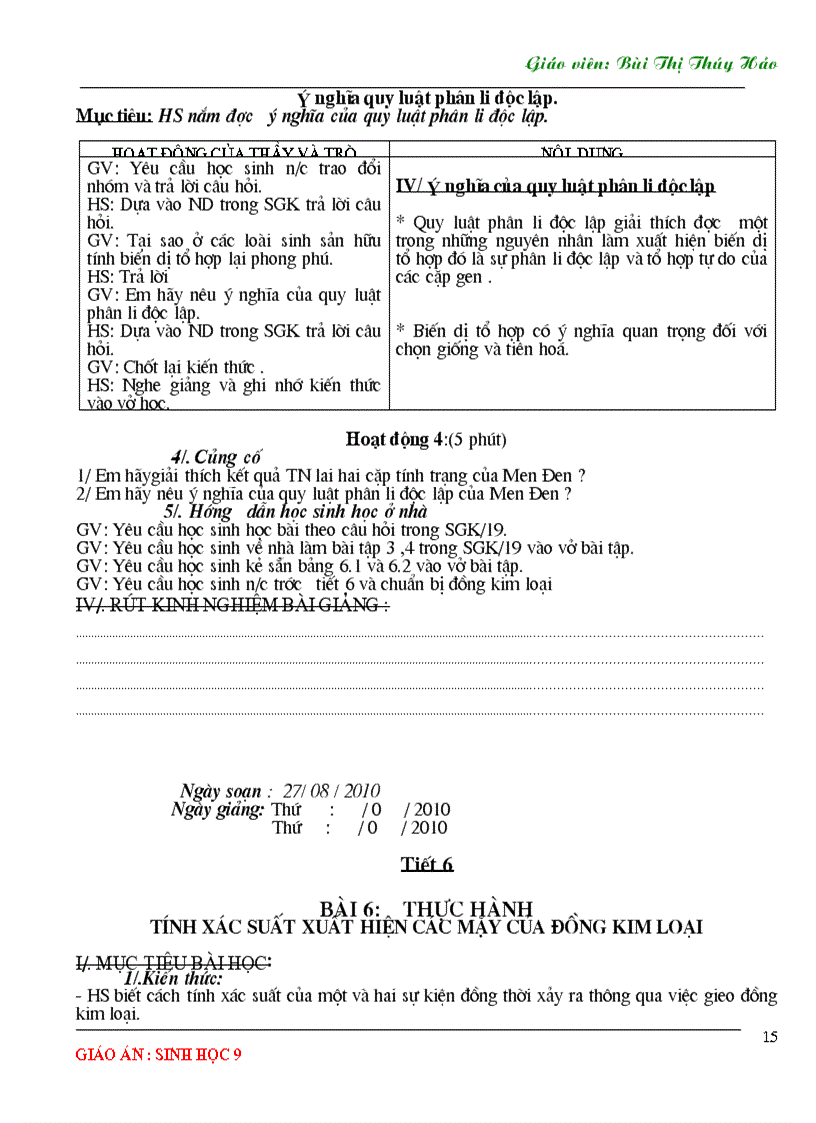 image for page Giao an sinh hoc 9 tron bo 1