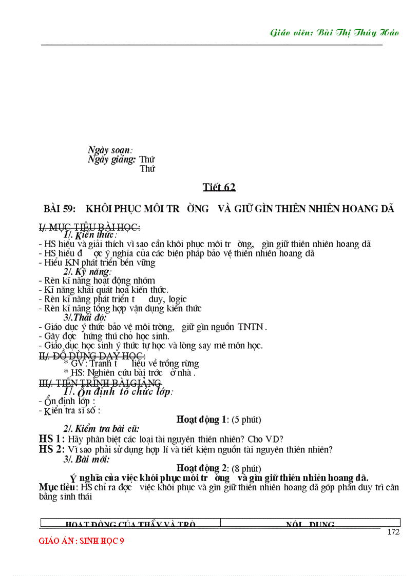 image for page Giao an sinh hoc 9 tron bo 1