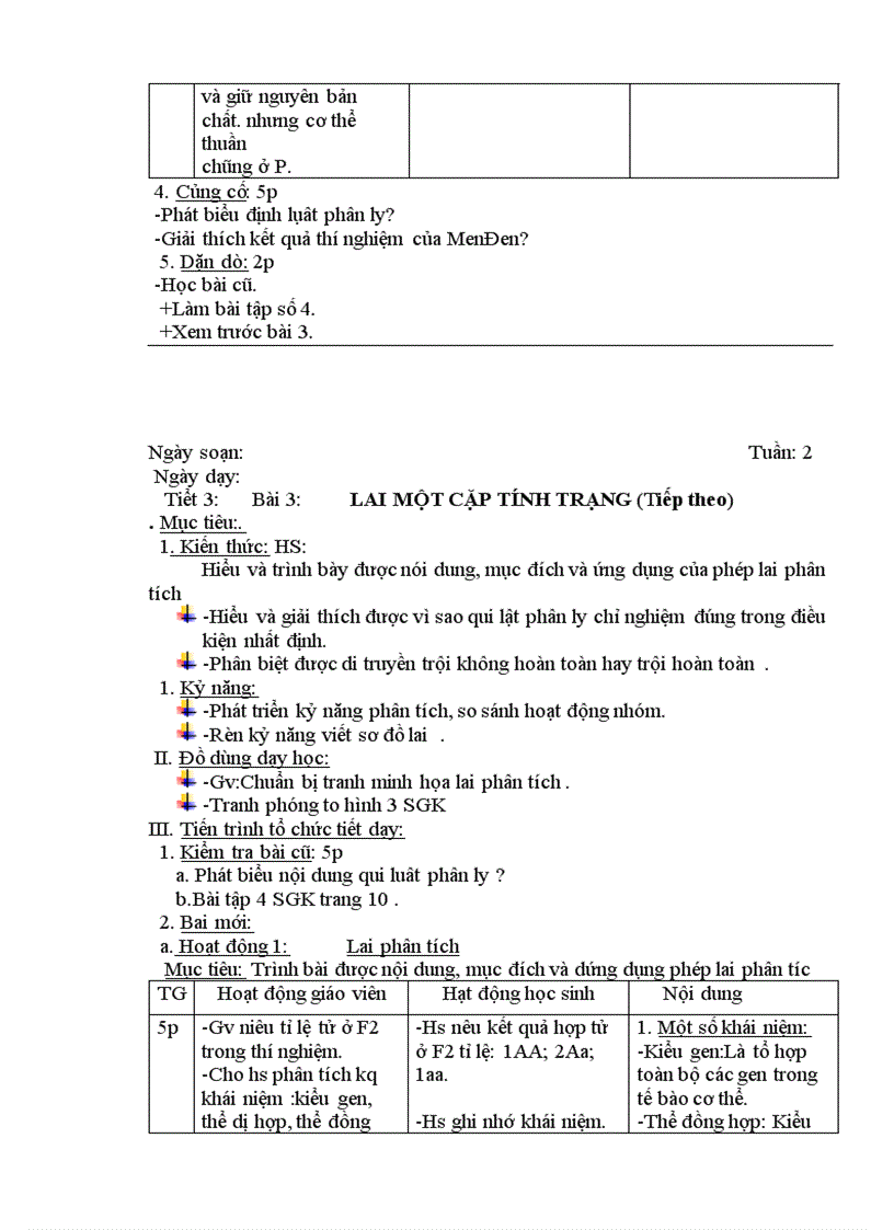 image for page Giáo án sinh học 9 tron bộ 3 cột hà giang